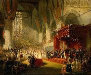 Nicolaas Pieneman The Inauguration of King William II in the Nieuwe Kerk, Amsterdam, 28 November 1840 oil painting picture wholesale